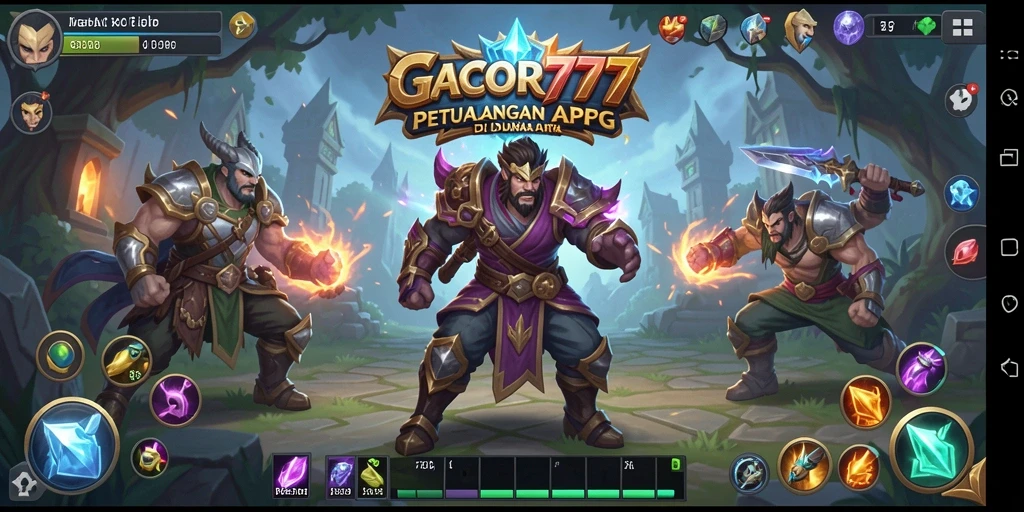 Screenshot menampilkan pertarungan epik dalam GACOR777