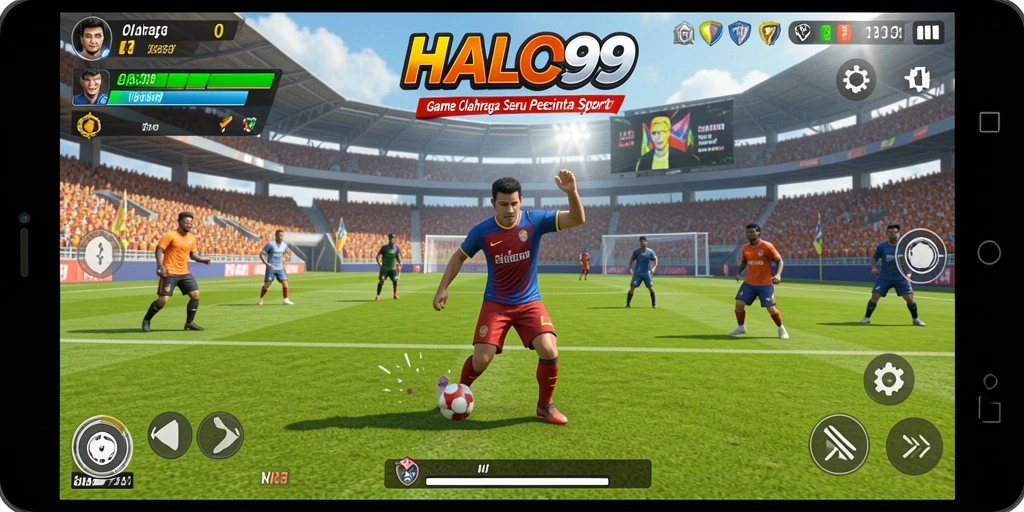 Tampilan screenshot utama HALO99 menampilkan gameplay dinamis dan seru.